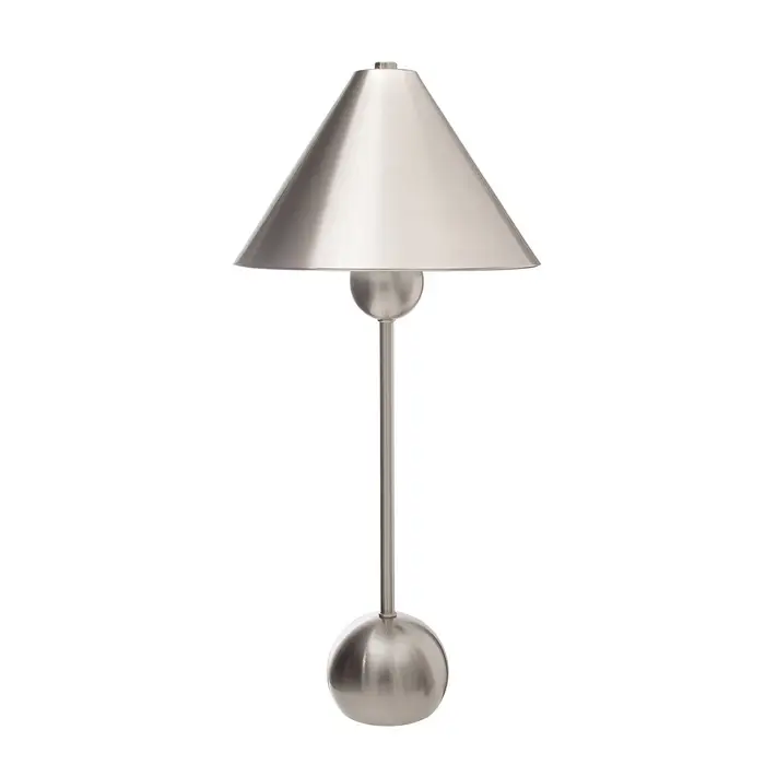 Лампа настольная RISALUX &laquo;Найла&raquo;, Е27, 3 Вт, серебристая, 23&times;23&times;51.5 см
