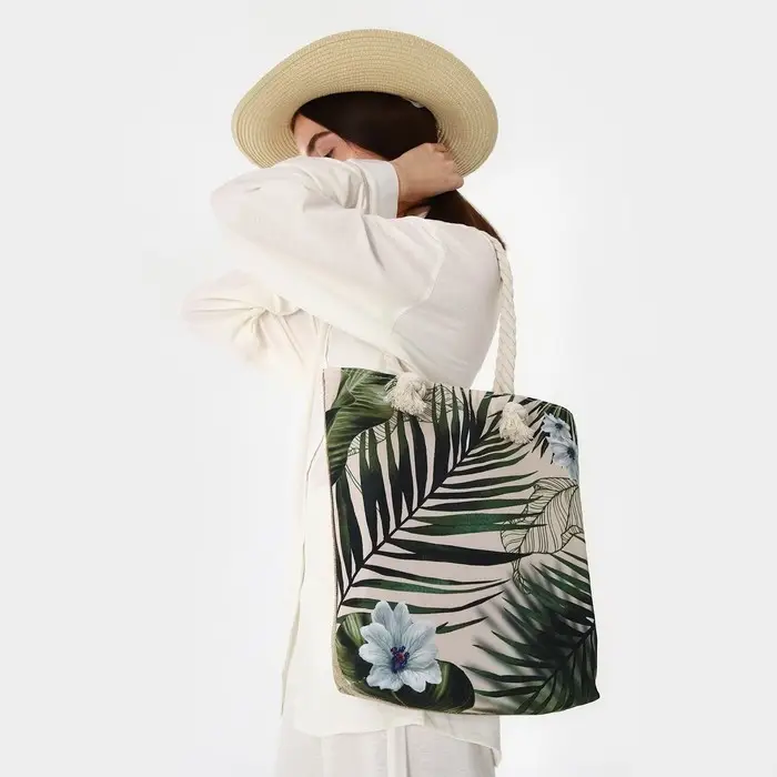 Сумка женская пляжная &laquo;Растение&raquo;, 35&times;40 см