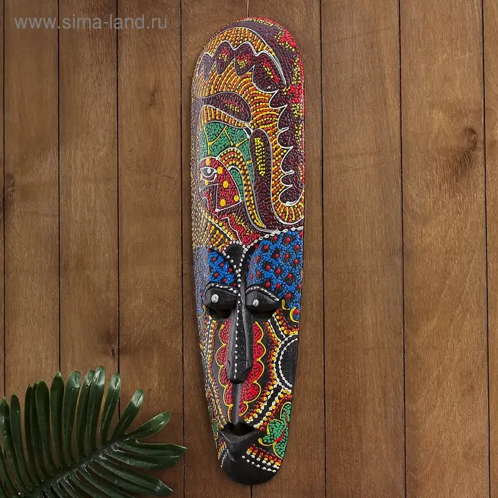 Маска Маска "Абориген рыбка" дерево 3х12х50 см