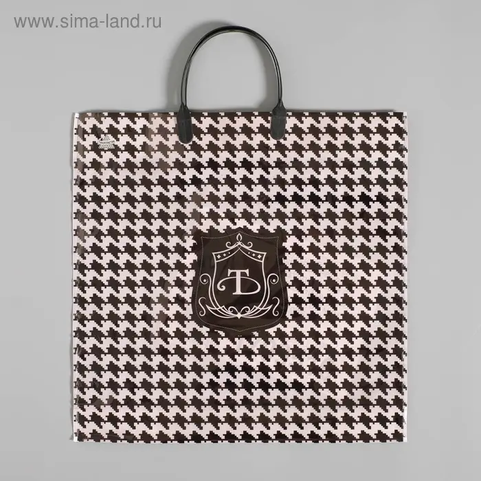 Пакет &laquo;Шанель&raquo;, полиэтиленовый, с пластиковой ручкой, 34&times;34 см, 100 мкм