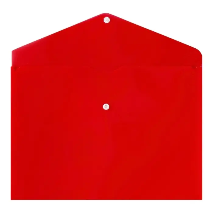 Папка-конверт на кнопке А4, 200 мкм, Calligrata DeLuxe, непрозрачная, матовая, красная