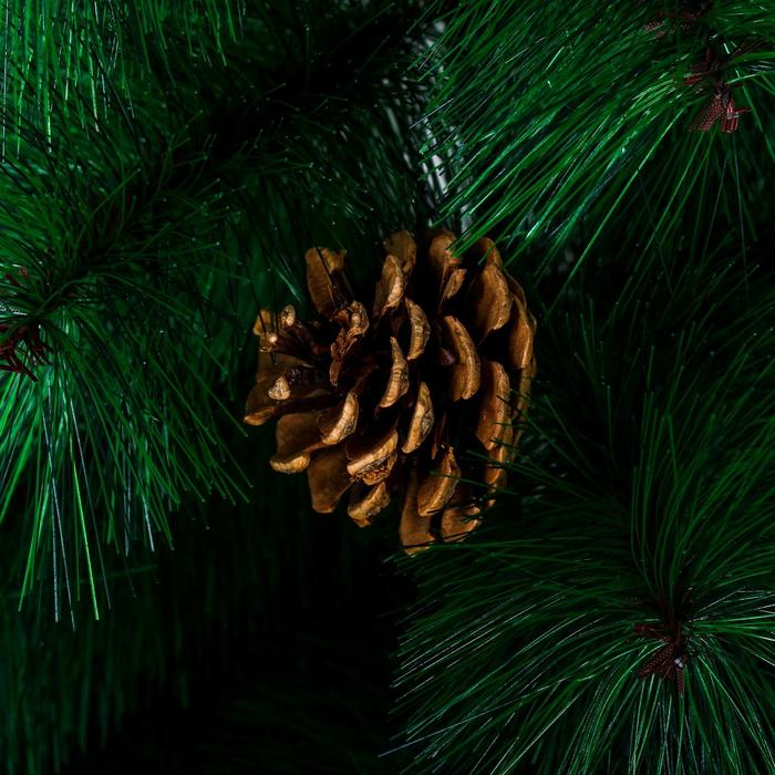 Кедр зеленый шишки 90 см, d нижнего яруса 60 см, d игл 10 см, 57 веток, пласт подставка Кедр зеленый шишки 90 см, d нижнего яруса 60 см, d игл 10 см, 57 веток, пласт подставка