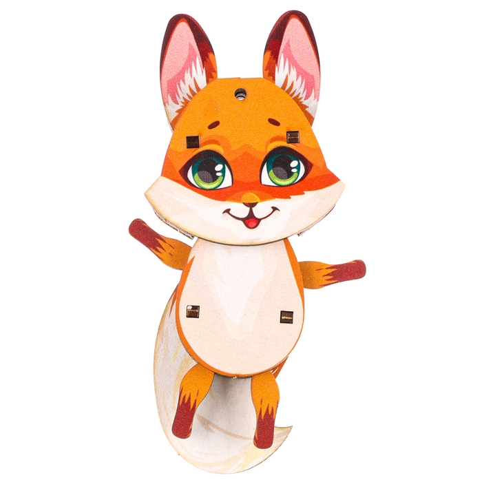 Ёлочная игрушка - подвеска деревянная сборная «Новый год! Лиса» Ёлочная игрушка - подвеска деревянная сборная «Новый год! Лиса»