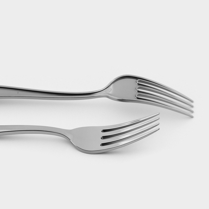 Вилка пластиковая одноразовая, 19 см, цвет металлик, 6 шт/уп Вилка пластиковая одноразовая, 19 см, цвет металлик, 6 шт/уп