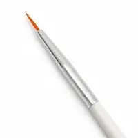 Кисть для дизайна ногтей, точечная, 18 см, d=3&times;8 мм, белая