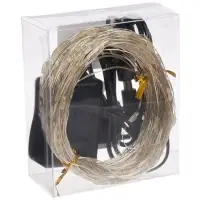 Гирлянда &laquo;Нить&raquo; 20 м, роса, IP20, серебристая нить, 200 LED, свечение белое, 12 В