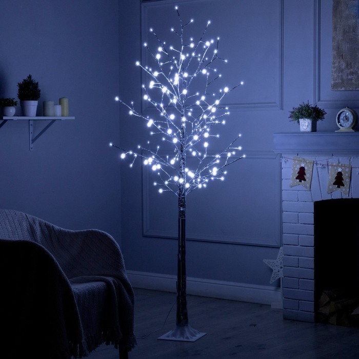Светодиодное дерево «Серебристое» 1.8 м, 180 LED, постоянное свечение, 220 В, свечение белое Светодиодное дерево «Серебристое» 1.8 м, 180 LED, постоянное свечение, 220 В, свечение белое