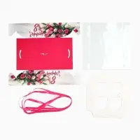 Коробка для капкейка &laquo;8 марта&raquo;, 16&times;16&times;7.5 см