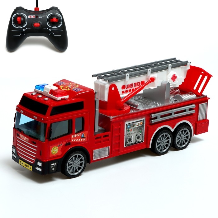 Машина радиоуправляемая «Пожарная», с выдвижной лестницей, работает от батареек Машина радиоуправляемая «Пожарная», с выдвижной лестницей, работает от батареек