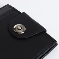 Портмоне мужское, отделение на молнии, на магните, чёрное