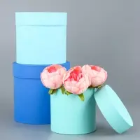 Набор круглых подарочных коробок «Аквамарин» 3 в 1 - 18×16×13 см