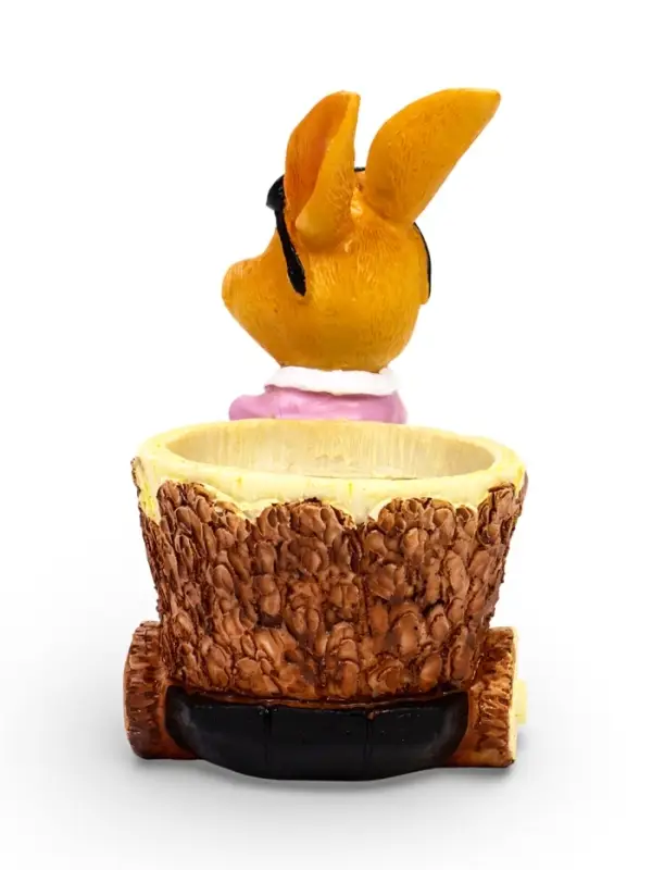 Фигурное кашпо 13 х 9 х 15см  "Заяц на велосипеде"