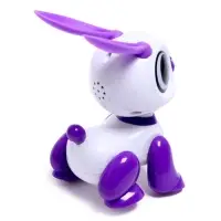 Робот кролик &laquo;Питомец&raquo; IQ BOT, интерактивный: с записью звуков, реагирует на хлопки, звук, свет, на батарейках, розовый