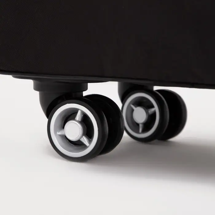 Сумка дорожная 18" на 4 колёсах, отдел на молнии, 4 наружных кармана, чёрная