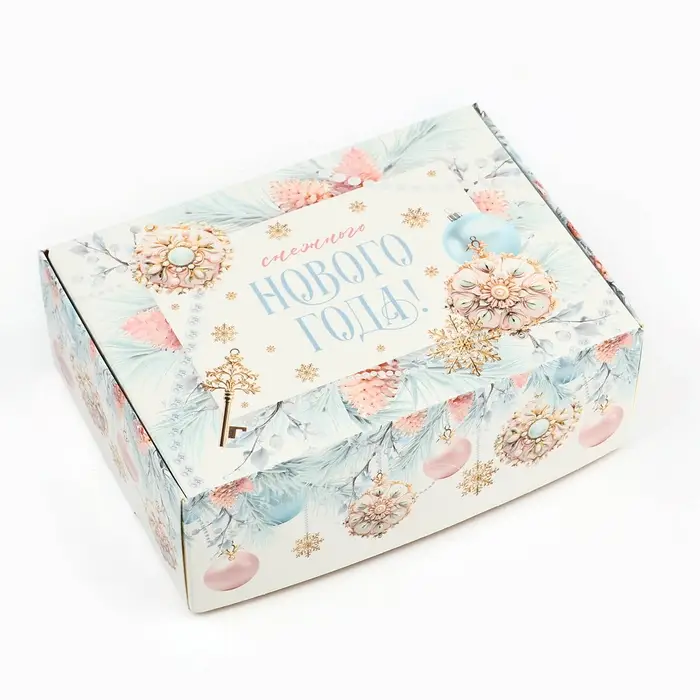 Коробка подарочная новогодняя складная «Снежного Нового года», 14 х 10 х 5 см Коробка подарочная новогодняя складная «Снежного Нового года», 14 х 10 х 5 см