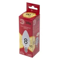 Лампа светодиодная LED 8 Вт 640Лм 2700К свеча теплый E14 220-240В LED B35-8W-827-E14 Red Line