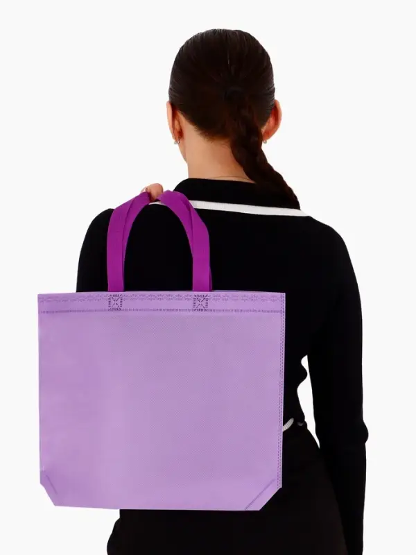 Пакет с петлевой ручкой, сумка - шопер &laquo;Эко&raquo;, 38&times;32&times;10 см, фиолетовый