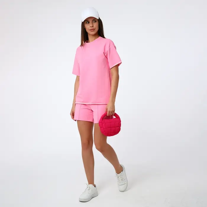 Сумка молодёжная на молнии, 23&times;4&times;15 см, розовая