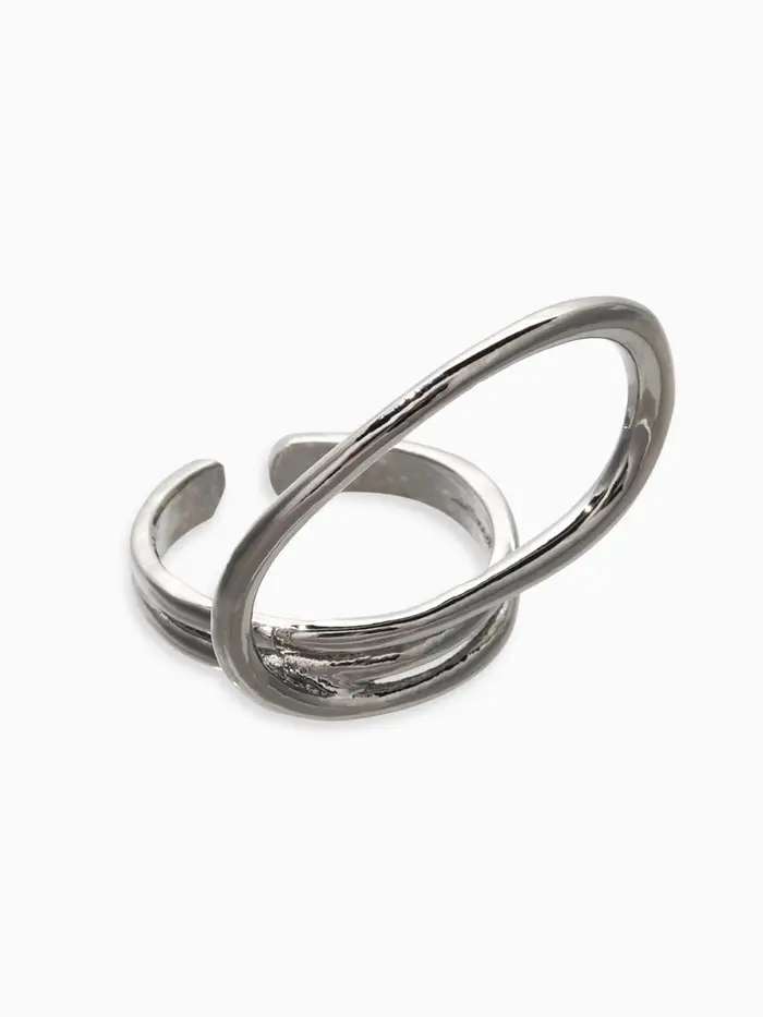 Кольцо металл &laquo;Спираль&raquo;, цвет серебро, безразмерное