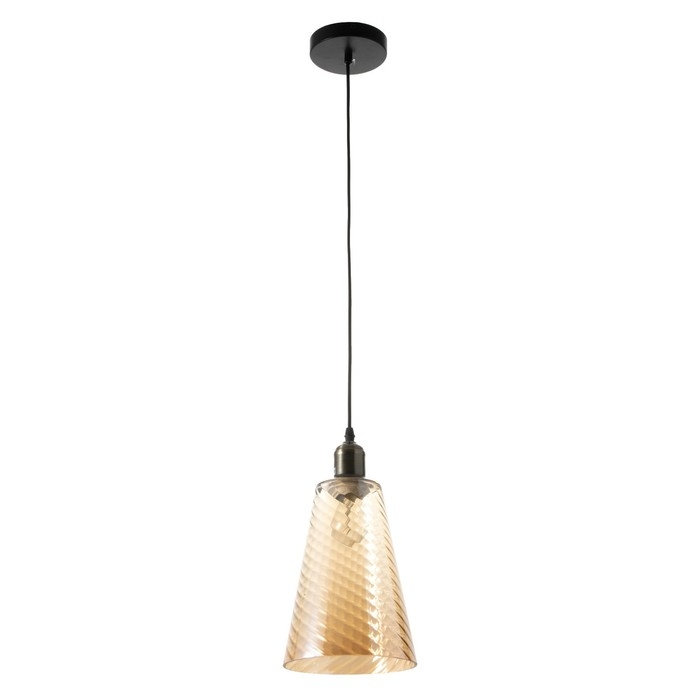 Светильник BayerLux Светильник BayerLux "Ритмо" E27 40Вт черный-янтарный 18х18х33-133 см