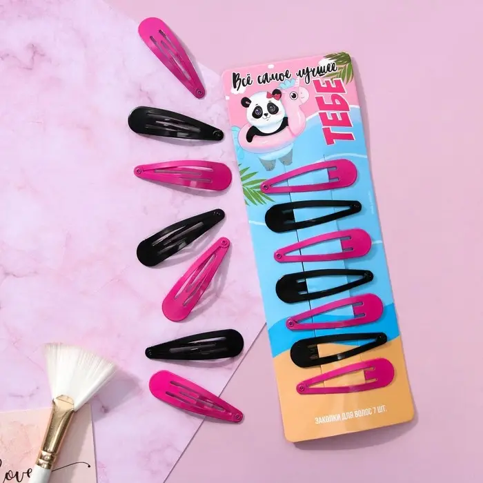 Заколки для волос «Все самое лучшее тебе!», 7 шт, 5 х 1 х 0,1см Заколки для волос «Все самое лучшее тебе!», 7 шт, 5 х 1 х 0,1см