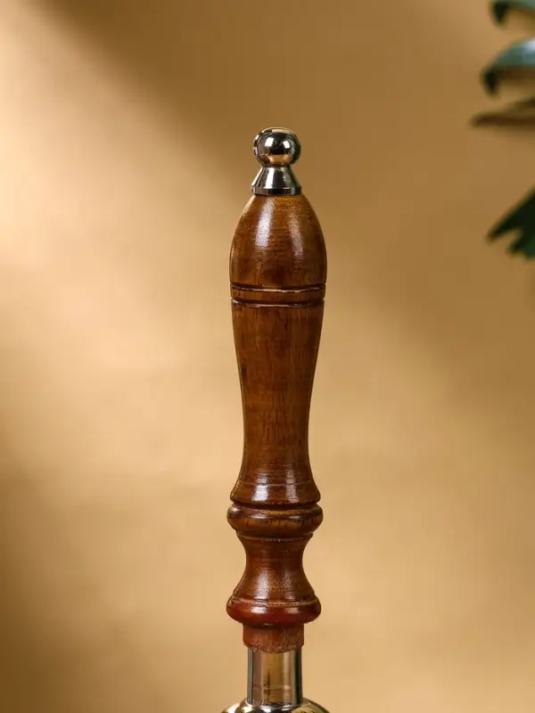 Колокольчик  Колокольчик "Серебряный звон" алюминий, с деревянной ручкой 8х8х24 см