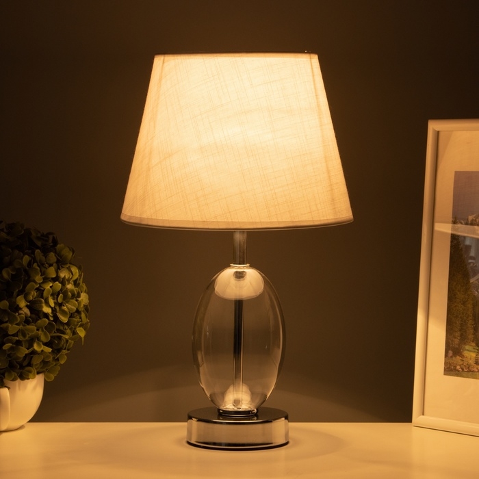 Лампа настольная Лампа настольная "Изольда" 1х40Вт Е27 прозрачный 22,5х22,5х38см
