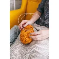Спицы круговые, для вязания, с металлическим тросом, d=3 мм, 14/100 см
