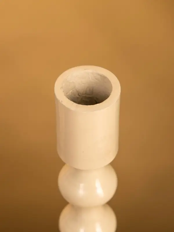 Подсвечник "Кремовый" 10х10х31 см, алюминий