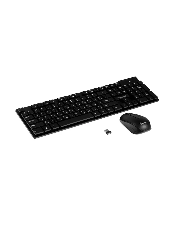 Комплект клавиатура и мышь Smartbuy ONE 400AG, беспроводной, USB, от батареек AA/ААА, чёрный