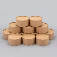 Набор круглых подарочных коробок, завальцованные крафт, набор 12 шт., 12×6 см Набор круглых подарочных коробок, завальцованные крафт, набор 12 шт., 12×6 см