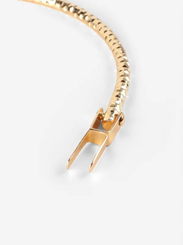 Ручка для сумки &laquo;Рифлёная рамка&raquo;, металлическая, на прокол, 13&times;9 см, цвет золотой