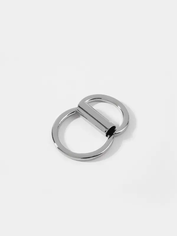 Полукольцо для сумок двойное, d=15 мм, толщина - 1 мм, 2 шт., цвет серебряный Полукольцо для сумок двойное, d=15 мм, толщина - 1 мм, 2 шт., цвет серебряный