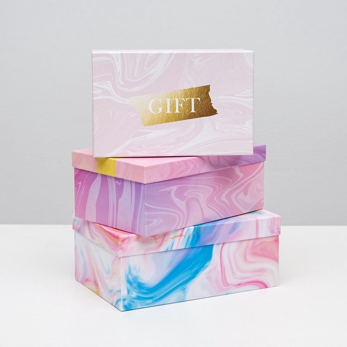 Набор коробок 15 в 1, упаковка подарочная, «Текстурный», 12 х 6.5 х 4 см - 46.5 х 30 х 17.5 см