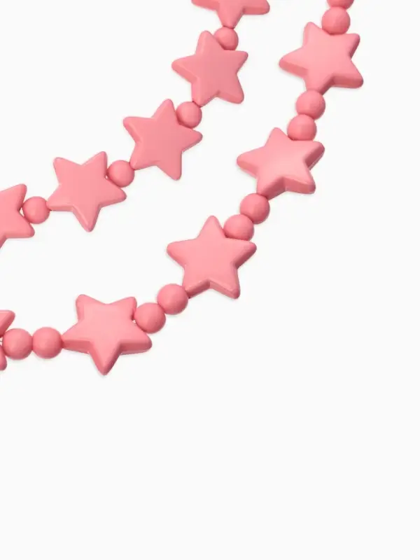 Бусы детские «Выбражулька. Звезды», набор 2 шт. розовые Бусы детские «Выбражулька. Звезды», набор 2 шт. розовые