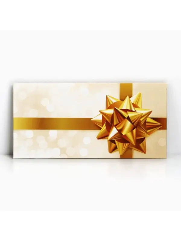 Конверт для денег «Золотой бант», 16.5×8 см