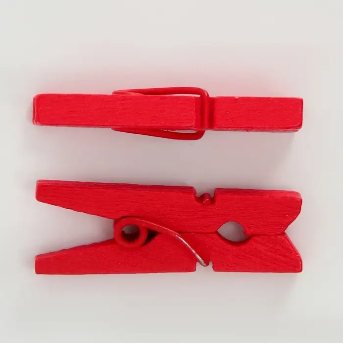 Прищепки для декора, набор 50 шт., красные &mdash; 2.5 см