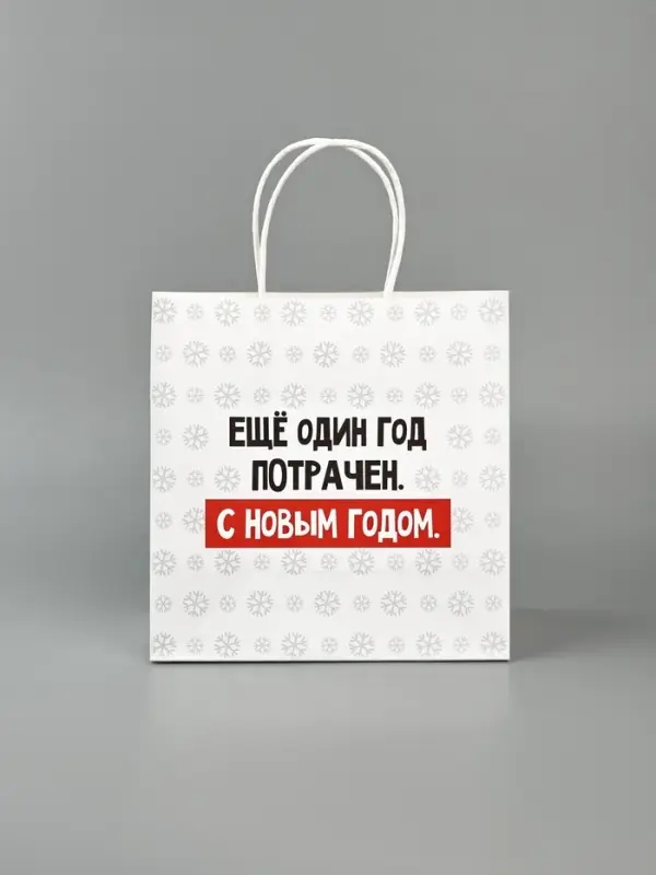 Пакет подарочный новогодний &laquo;Ещё один год&raquo;, 22&times;22&times;11 см