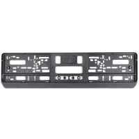 Рамка под номерной знак односоставная (чёрная) AVS RN-01