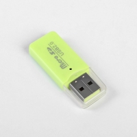 Картридер Luazon V-914 мини, для Micro-SD, USB, МИКС