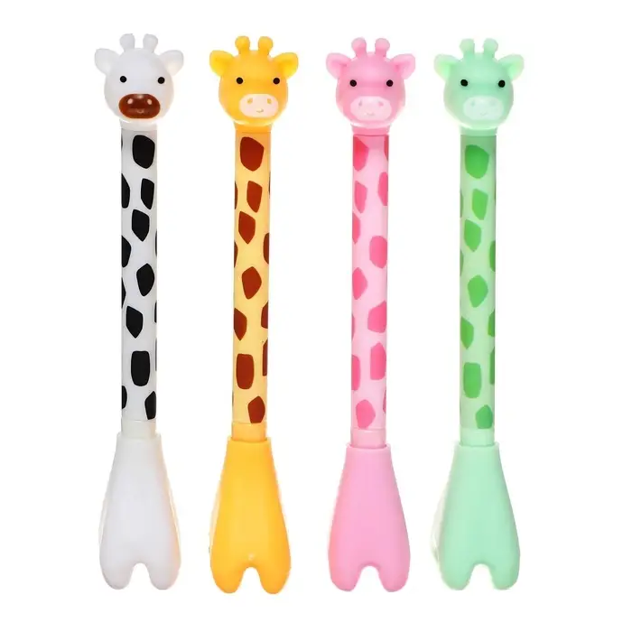 Ручка - прикол гелевая Calligrata «Жираф», МИКС