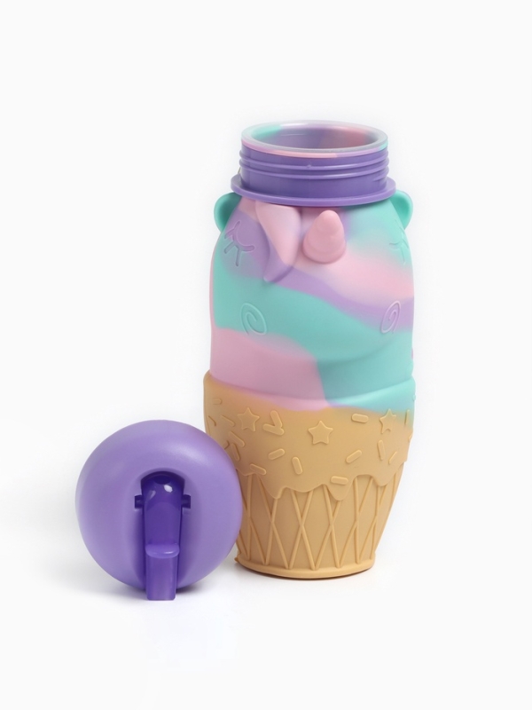 Бутылка для воды, 550 мл,  Бутылка для воды, 550 мл, "Единорог", складная, 19 х 8.5 см