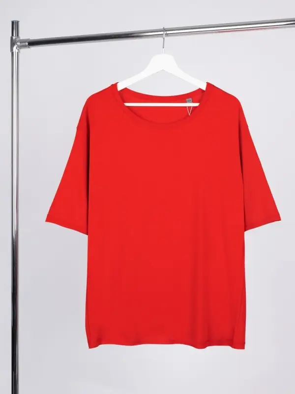 Футболка оверсайз унисекс Vozduh, красная, размер XS/S Футболка оверсайз унисекс Vozduh, красная, размер XS/S