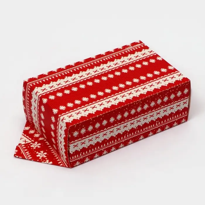 Подарочная коробка - конфета новогодняя складная «Новогодняя открытка», 14×22×8 см