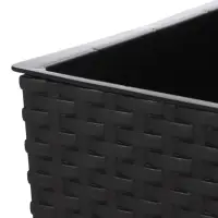 Кашпо для цветов со вставкой &laquo;Ротанг&raquo;, 32&times;32&times;61.5 см, 47 л (вставка 25 л) мокко