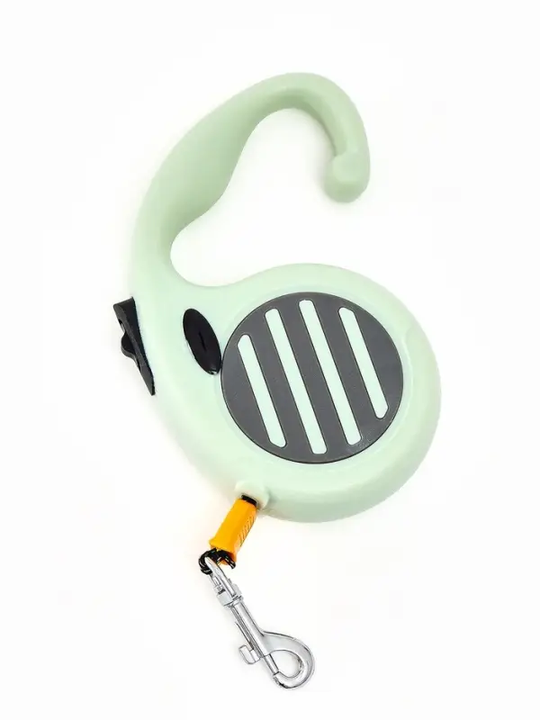 Рулетка - поводок для собак, лента  3 м, зелёная