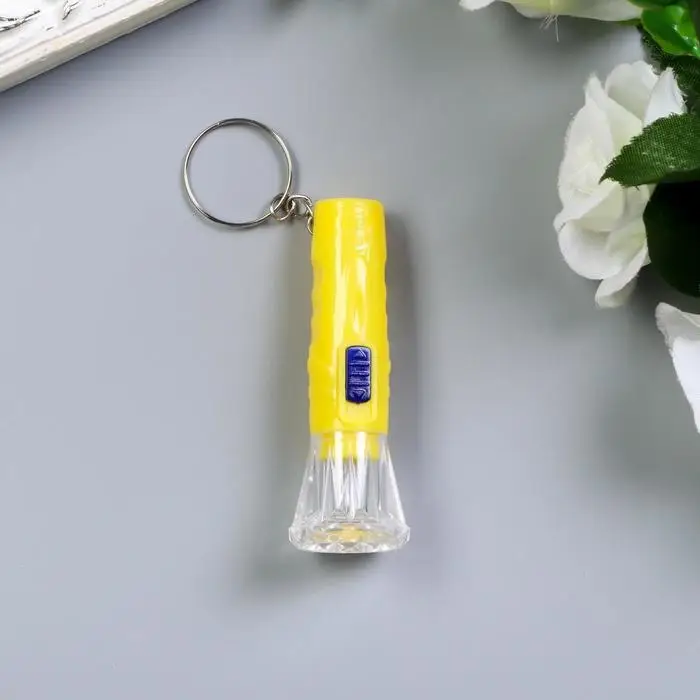 Фонарик брелок для ключей на кольце «Сияние», 6.8×2.4×2.4 см, МИКС Фонарик брелок для ключей на кольце «Сияние», 6.8×2.4×2.4 см, МИКС