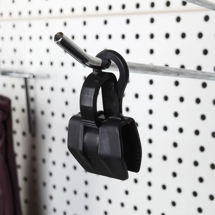 Крючок - вешалка с прищепкой, 50 шт. 3×5.5×1.7 см, чёрный