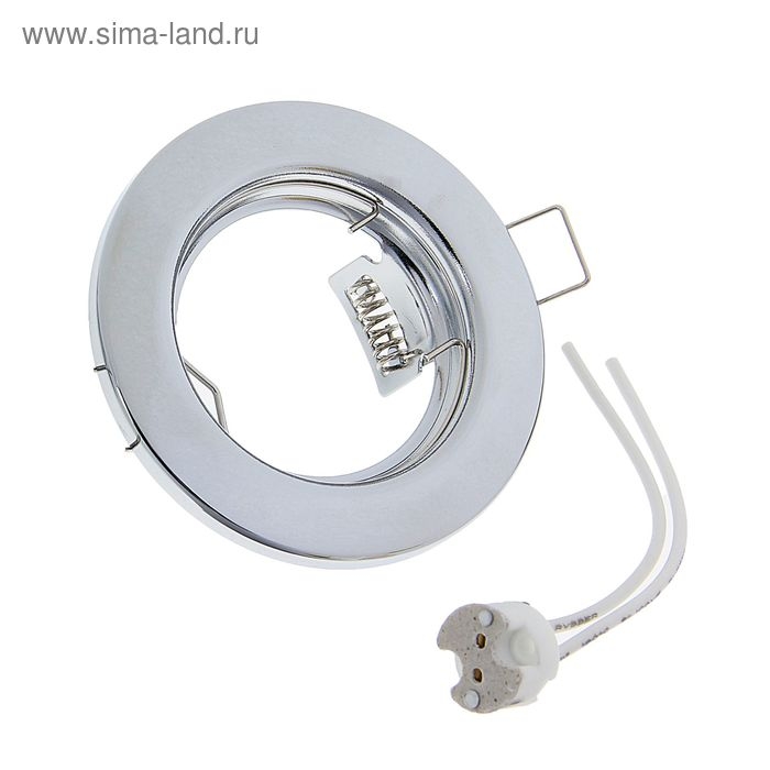 Светильник встраиваемый Ecola, DL90, MR16, GU5.3, 30 x 80 мм, плоский, цвет хром Светильник встраиваемый Ecola, DL90, MR16, GU5.3, 30 x 80 мм, плоский, цвет хром