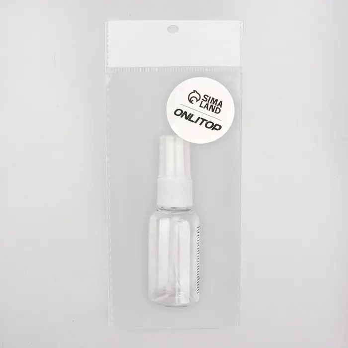 Бутылочка для хранения, с распылителем, со шкалой деления, 30 мл, цвет белый/прозрачный
